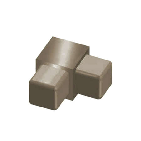 

3/8 in. Pewter Aluminum Bullnose Square Dual Purpose Corner
