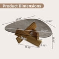 thumbnail image 4 of Modern Glass Coffee Table with Walnut Finish - Sleek Living Room Accent, 4 of 7