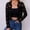 01 Black, variant on YueHuiYing Plus Size Lace Cardigans for Women Open Front 3/4 Bell Sleeve Sheer Lace Crochet Formal Bolero Shrugs
