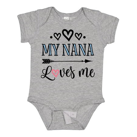 

Inktastic My Nana Grandma Loves Me Girls Gift Baby Girl Bodysuit