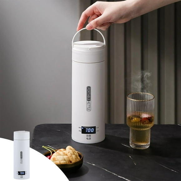 Back to School! mtvxesu Water Cup with Straw, Electric Kettle, Portable Electric Kettle for Boiling Water, Small Travel Tea Kettle Automatic Shut Off, One Cup Hot Water Maker, 500ml-White