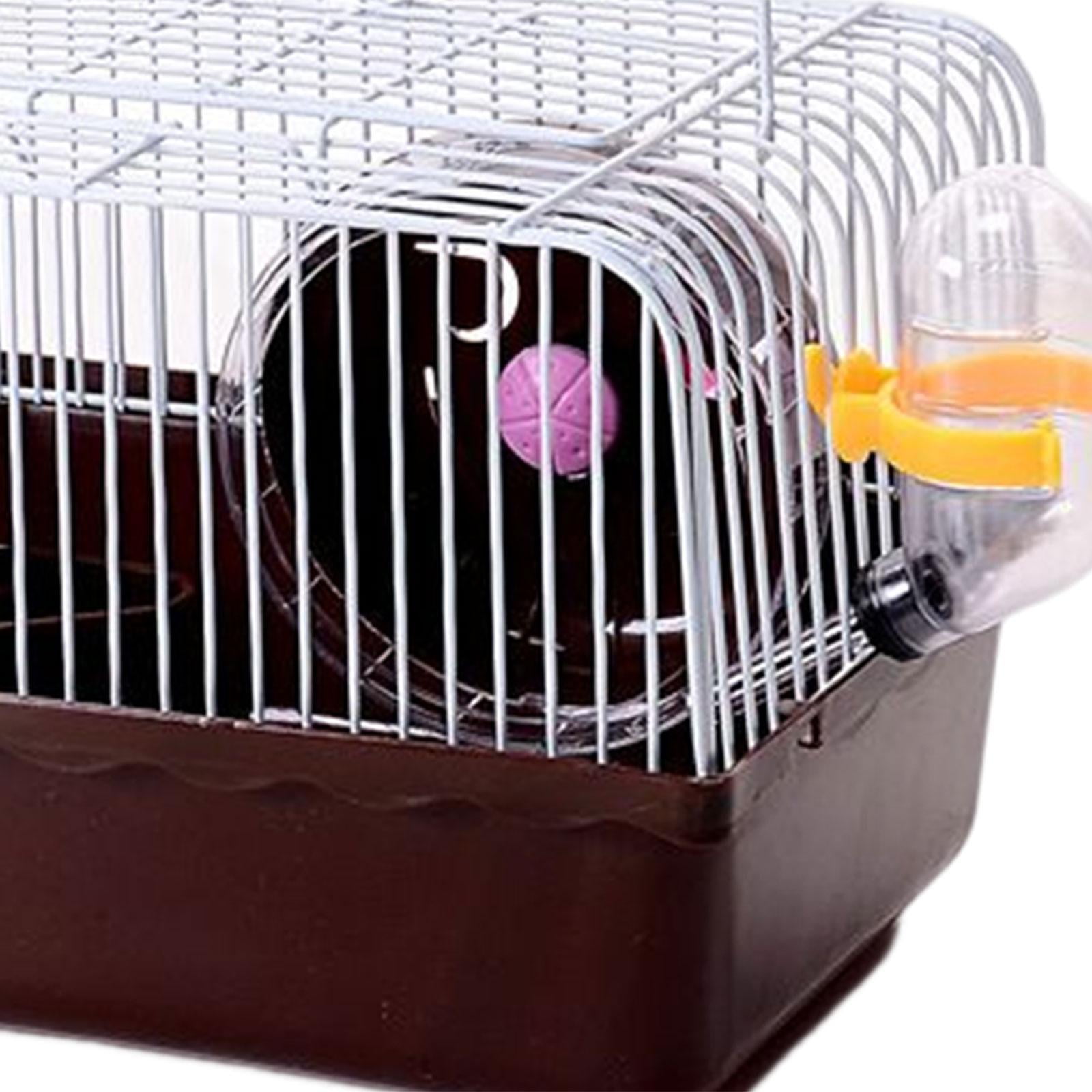 Bvdfgk Hamster Cage Small Accessories Dish Supplies Water Bottle Pet Cage Carrying Case Brown