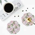 thumbnail image 4 of Kdxio Lilies Flowers Funny Coasters,4 Pcs Leather Coasters,Housewarming Gifts,Protect Furniture from Water Marks Scratch and Damage, 4 of 8