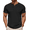 Black, variant on Cotton Mens Shirts Henley Summer Band Collar Shirts Men T Shirts Casual Stylish Button Closure