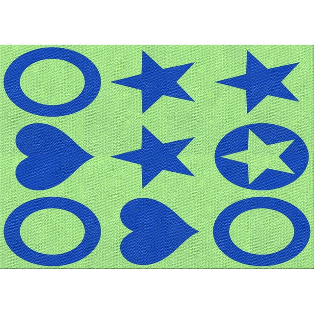 Ahgly Company Tapis Rectangulaire d'Intérieur Lavable en Machine Bleu Transitionnel, 4 Pieds x 6 Pieds