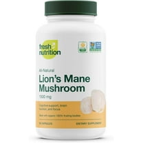 Fresh Nutrition Organic Lions Mane Mushroom Supplement 1500mg -  Strongest DNA Verified - 90 Caps