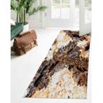thumbnail image 4 of Pattern Rugs, Brown Marble Rug, Luxury Marble Rugs, Runner Rugs, Salon Rugs, Orange Marble Rugs, Modern Rug, Bridesmaid Gift Rug, Home Decor, 2.6'x9.2' - 80x280 cm, 4 of 8