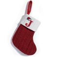 thumbnail image 3 of Calcetines de punto con alfabeto navideño, bonitos calcetines de punto rojos para decoración navideña, adornos para árbol de Navidad, regalo de Papá Noel, 3 of 5