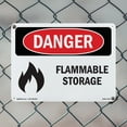 thumbnail image 4 of Flammable Storage OSHA Danger Aluminum Sign 14 Inch x 10 Inch - 5 Pack, 4 of 8