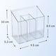 thumbnail image 5 of Porta brochas de maquillaje, caja de almacenamiento transparente para montar en la pared con ganchos adhesivos, organizador de cosméticos compartimentado para baño y dormitorio., 5 of 7