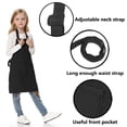 thumbnail image 3 of TOPTIE Kids Aprons with Pocket & Adjustable Strap, Child Chef Bib Apron for Kitchen Cooking Baking Painting-Black-XXL, 3 of 8