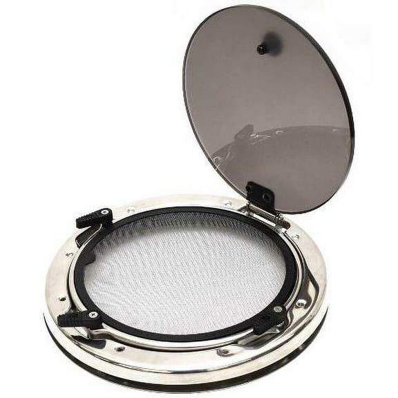 Bomar Boat Portlight Window S12R-SS-FROST | 12 Inch Stainless Frosted