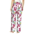 thumbnail image 3 of Goofa Watercolor Flowers Printed Soft Pajama Pants for Women, Wide Leg Comfy Casual Lounge Yoga Pants-Medium, 3 of 9