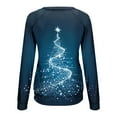thumbnail image 7 of Craaazy Christmas Womens Shirts Santa Printed Long Sleeved Round Neck Christmas Printed Womens Top Gifts for Women, 7 of 7