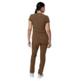 thumbnail image 2 of Adar Addition Go-Basic Scrub Set For Women - Slim V-Neck Scrub Top & Skinny Cargo Scrub Pants - A9200 - Mocha Quartz - M, 2 of 7