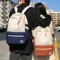 thumbnail image 3 of Nylon Waterproof Women Backpack Contrast Color Travel Backpack Trend Design Storage Backpacks Large Capacity Boobags Sac à dos scolaire, 3 of 7