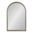thumbnail image 3 of Kate and Laurel Hutton Farmhouse Wood Arched Mirror, 20 x 30, Gray, Decorative Modern Large Arch Mirror with Deep Profile and Graywash Finish for Wall, 3 of 7