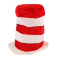 thumbnail image 1 of Novedad Sombrero de Foto Bromista de de Color Rojo Bufón Gorro Disfraz Yuyangstore Sombrero de copa a rayas, 1 of 8