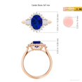 thumbnail image 5 of ANGARA Oval Lab Grown 2 Ct Blue Sapphire Halo Engagement Ring for Women in 14K Rose Gold (Size-9x7mm) | September Birthstone, Anniversary, Jewelry Gift for Women | Lab-Grown Blue Sapphire Ring, 5 of 8
