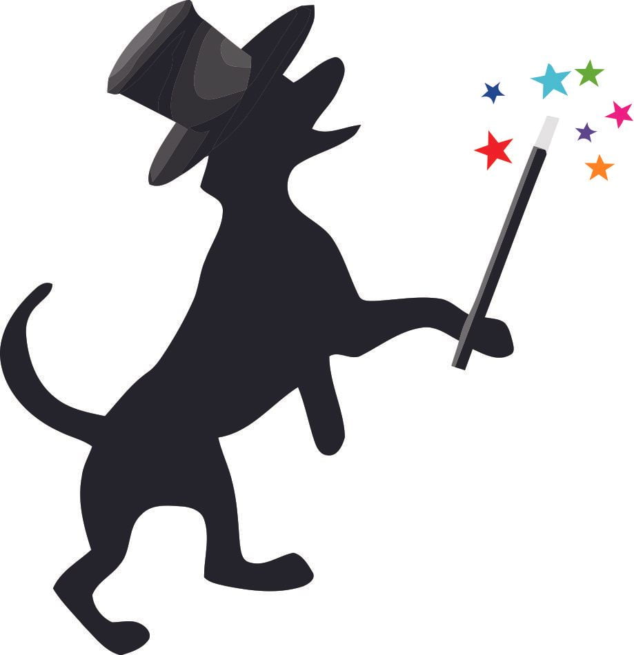 Magic Wand Dog Tricks Dogs Doggy Carnival Fair Cartoon Character Wall