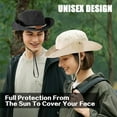 thumbnail image 4 of TAGVO Boonie Hat Fishing Hat, Foldable Cowboy Style Bucket Hat Sun Hat UV Protection Wide Brim Bucket Cap Adjustable Chin Strap Breathable Safari Hat Jungle Hat for Fishing Camping Hiking, Khaki, 4 of 7