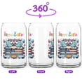 thumbnail image 2 of Happy Easter Siamese American Flag Truck Bunny Ears 16oz Glass Cup Mug Cat Lover Kitten Owner Gifts Glass Can - 03001, 2 of 5