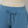 thumbnail image 5 of Annhoo Summer Shorts for Women Casual Drawstring Elastic Waited Solid Shorts with Pockets High Waisted Baggy Shorts, 5 of 7