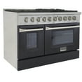 thumbnail image 3 of 48 in. 6.7 cu. ft. Dual Fuel Range for Natural Gas in Black, 3 of 15