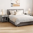 thumbnail image 3 of Yeshouse Mesa auxiliar moderna gris con cajón, mesita de noche versátil y compacta para dormitorio o guardería, fácil de montar y práctica para cualquier habitación, 3 of 7