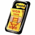 thumbnail image 5 of (3 pack) Post-it Arrow Message 1" Page Flags, Sign Here, Yellow, 50 Flags Per Dispenser, 12 Dispensers Per Pack, 5 of 11