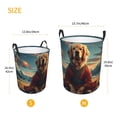 thumbnail image 2 of Lsque Meditating Golden Retriever pattern Laundry Hamper Basket, Tall Woven Rope Hamper Basket for Clothes, Lightweight Storage Basket, Collapsible Waterproof-Small, 2 of 8