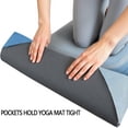 thumbnail image 3 of Blue White Marble Pattern Hot Yoga Mat Towel Non Slip for Hot Yoga - Quick-Drying Yoga Mat Cover with 4 Corner Pockets with Travel Bag - Hot Yoga Towel Non Slip Grip Moisture Wicking Sweat 70"x26", 3 of 6