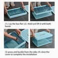 thumbnail image 3 of Car Trunk Storage Box Large Capacity Foldable PP Transparent Car Suv Container Organizer Tidying Cargo Case Sundries Closet with Lid Handle 55L Pink, 3 of 8
