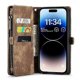 thumbnail image 3 of CASEME 008 Series Compatible For iPhone 12 Zipper Pocket Phone Case Wallet Stand TPU+PU Leather Magnetic Detachable Cover, 3 of 3