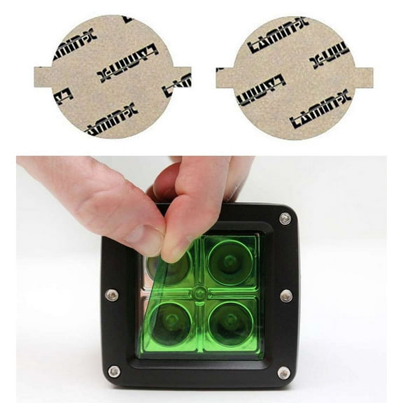 Lamin-x 3.125" Green Round Light Covers