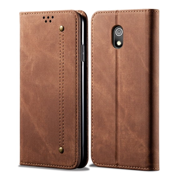 For Xiaomi Redmi 8A Denim Texture Casual Style Horizontal Flip Leather Case with Holder & Card &