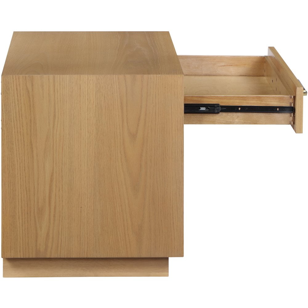 Meridian Furniture Avery Oak Wood Veneer Night Stand
