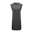 thumbnail image 4 of XVJRHAK Womens Spring Dresses Women's Summer Solid Color Sleeveless Loose Casual Long Dress (Gray,M), 4 of 4