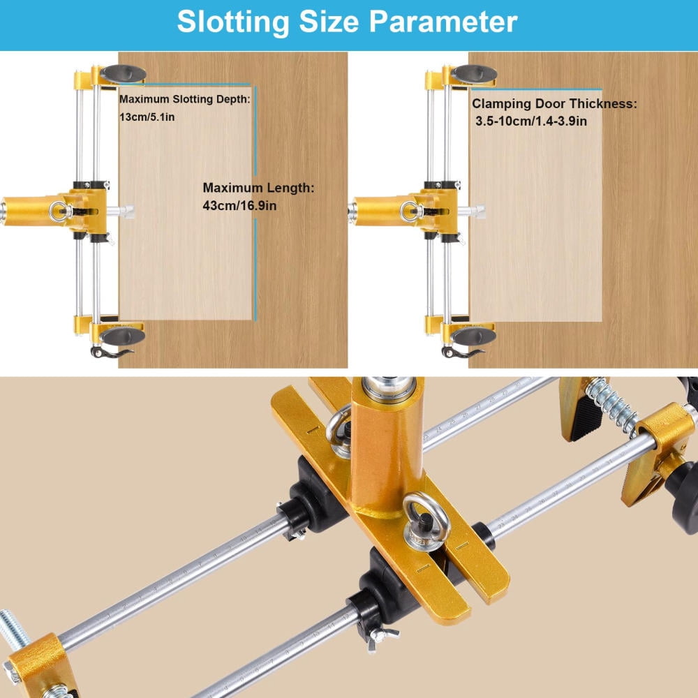 High Efficiency Door Mortise Jig - Precise Slotting Lock Mortiser for Quick & Professional Installation - Portable Lock Installation Kit