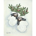 thumbnail image 2 of Baker, Sara 20x24 Black Ornate Wood Framed with Double Matting Museum Art Print Titled - Jingle Bell Mittens, 2 of 4