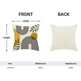 thumbnail image 5 of Boho Summer Pillow Covers 18x18 Inch 2 Pcs, Mustard Yellow Tropical Leaf Outdoor Decorative Throw Pillows, Mid Century Abstract Art Farmhouse Decor Pillowcase Linen Cushion Cover for Couch Sofa, 5 of 6