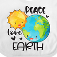 thumbnail image 4 of Inktastic Earth Day Peace Love Earth Boys or Girls Baby Bib, 4 of 4