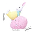 thumbnail image 3 of Kuroiy Easter Bunny Resin Desktop Ornament – Yellow, Blue, Pink, 5.12" Cute Shelf Decor Figure for Table, Office, Living Room, Spring Display Accen, 3 of 6