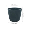 thumbnail image 3 of Round Ripple Flower Pot, Home Gardening Container, Balcony Potted Decor Pot, Plastic Decorative Planter for Indoor Outdoor, Army Green, 3 of 6