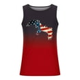 thumbnail image 2 of VBTAPA Big and Tall Tank Tops for Men 4th of July Sleeveless Patriotic T-shirt Independence Day American Flag Print Casual Workout Tank Top Summer Beach Tanks Red XXXXXXL, 2 of 4