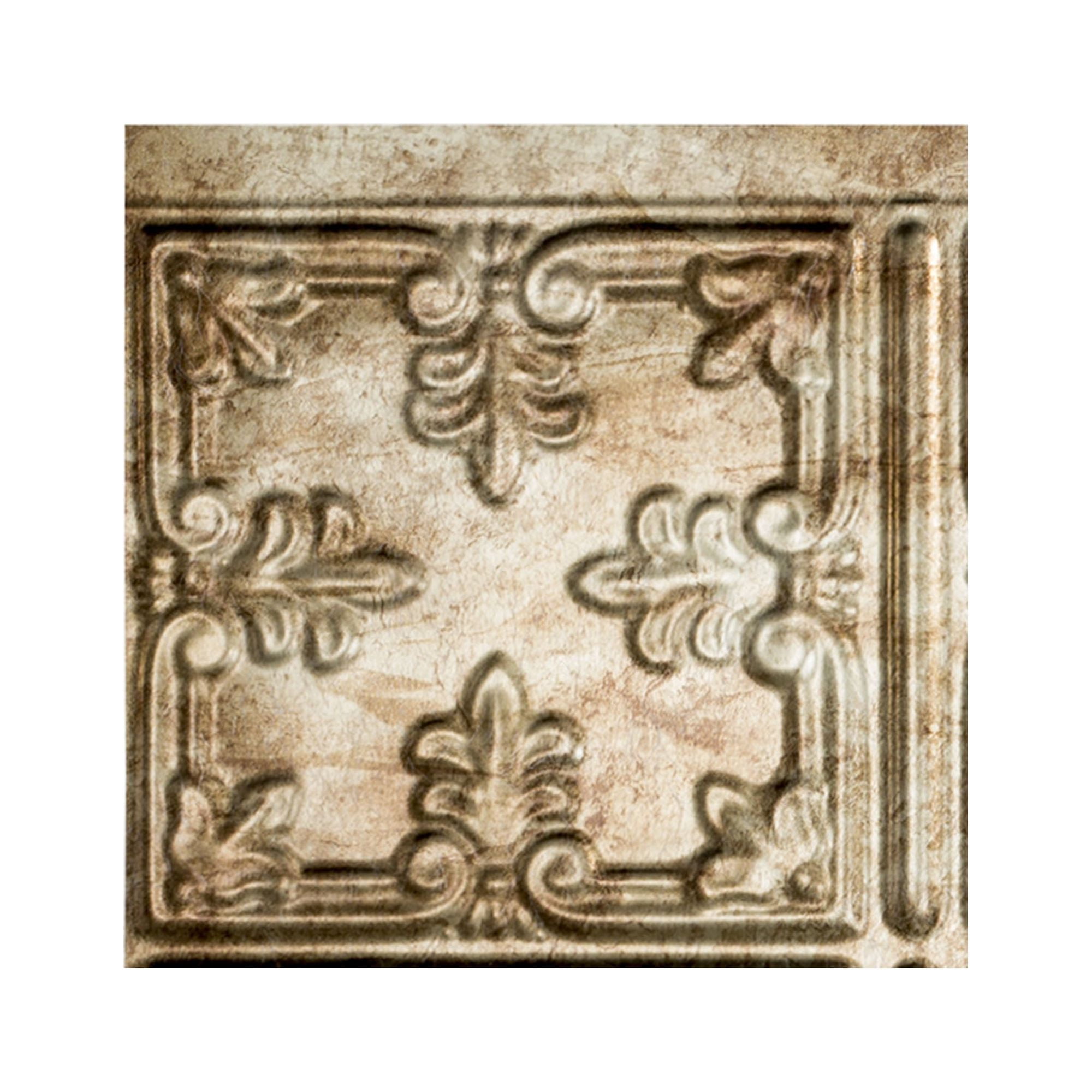 FASÄDE Traditional Style/Pattern 10 Decorative Vinyl Backsplash Panel in Bermuda Bronze (6X6 Inch Sample)