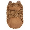 thumbnail image 6 of Pet Life Luxe 'Furpaw' Shaggy Elegant Designer Dog Coat Jacket, Coffee Brown And White - X-small, 6 of 8