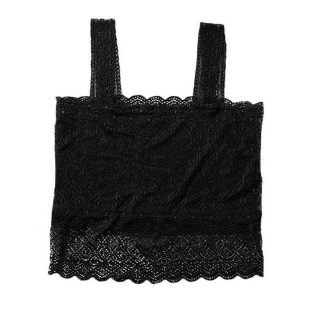 Bigersell Wireless Bralette Women Tank Tops Padded Shape Women Camisole Feminino Tops Big & Tall Size Female Seamless Sports Bra  Style 7285  Black