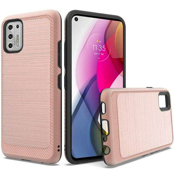 GSA Brushed Hybrid Case w/Edge for Moto G Stylus 2021, XT2115 - Rose Gold