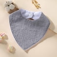 thumbnail image 2 of Zwiiyzr Baby Bandana Cotton Drooling Bibs Soft Solid Infant Bib Adjustable Snaps Saliva Towels for Toddler 0-36 Months Gray, 2 of 5